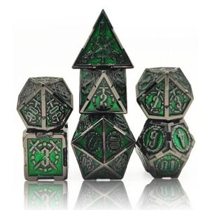 7 Piece Metal Dice Set Sword Series